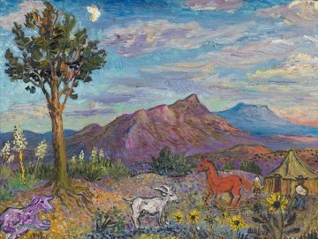  1942 Oil Painting - landscape in new mexico 1942 Russian
